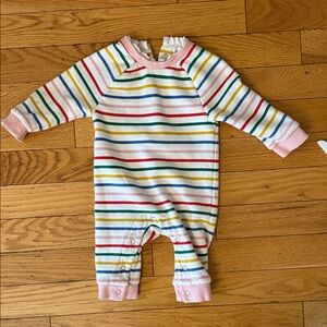 Baby Boden Multicolor Striped Footie